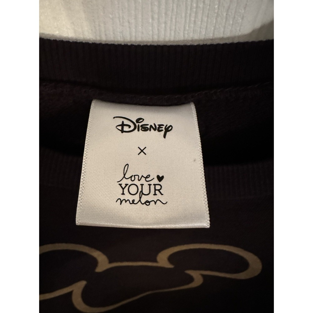 Disney X Love Your Melon Black Mickey Mouse Crewneck- Adult Womens Small - Picture 3 of 9